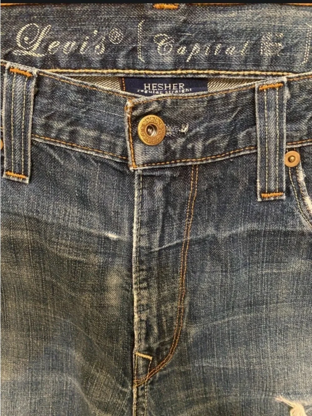 Vintage Levi's Hesher Jeans Capital E Regular Straight Made in USA 34x34 Origina